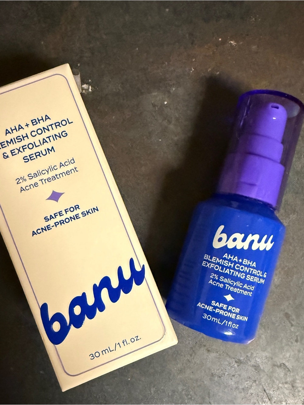 New Banu AHA + BHA Blemish Control & Exfoliating Serum 1oz/30ml